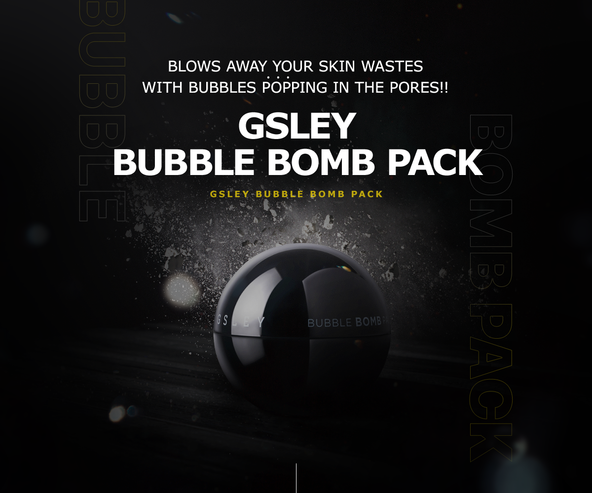 Blows away your skin wastes with bubbles popping in the pores!! GSLEY BUBBLE BOMB PACK